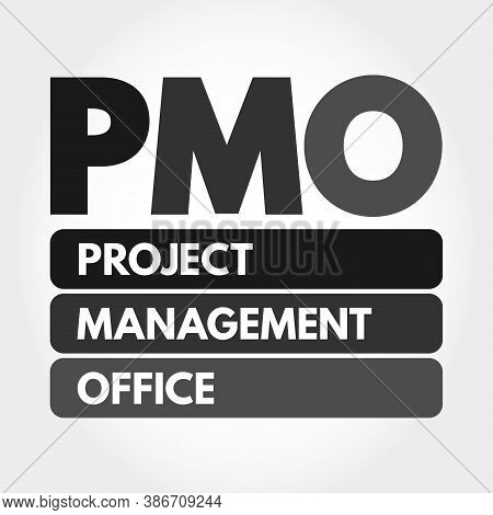 Pmo - Project Management Office Acronym, Business Concept Background
