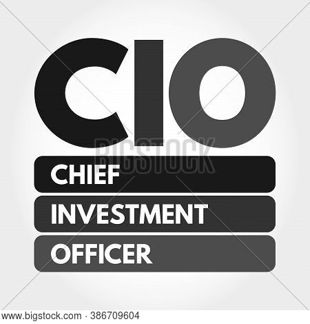Cio - Chief Investment Officer Acronym, Business Concept Background