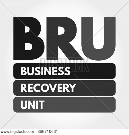 Bru - Business Recovery Unit Acronym, Business Concept Background