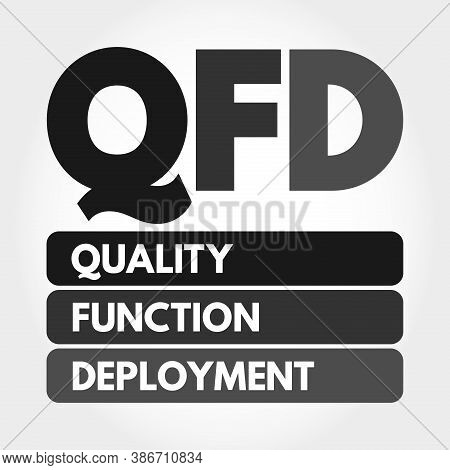 Qfd - Quality Function Deployment Acronym, Business Concept Background