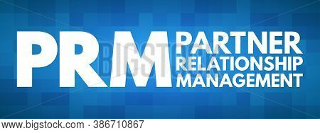 Prm - Partner Relationship Management Acronym, Business Concept Background