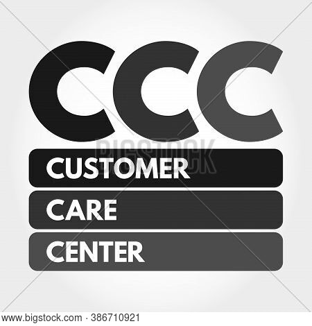 Ccc - Customer Care Center Acronym, Business Concept Background