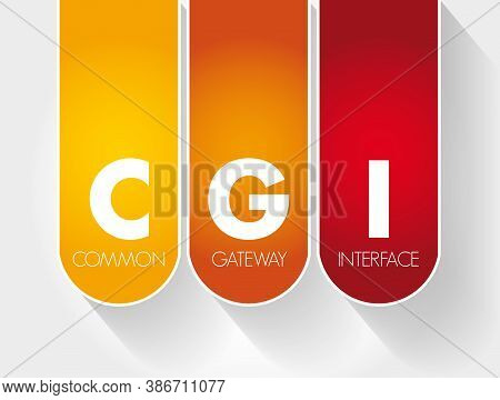 Cgi - Common Gateway Interface Acronym, Technology Concept Background