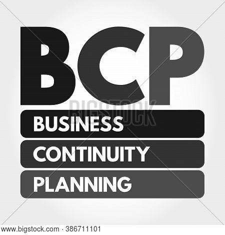 Bcp - Business Continuity Planning Acronym, Business Concept Background