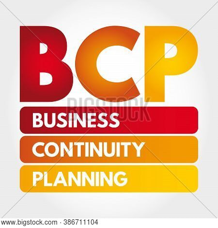 Bcp - Business Continuity Planning Acronym, Business Concept Background