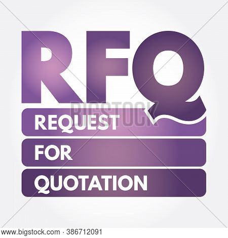 Rfq - Request For Quotation Acronym, Business Concept Background