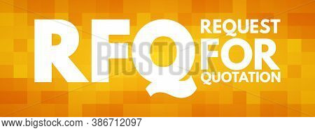 Rfq - Request For Quotation Acronym, Business Concept Background