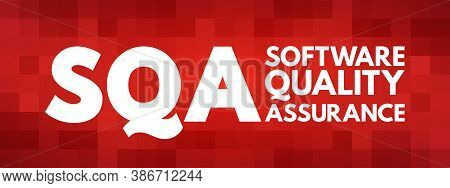 Sqa - Software Quality Assurance Acronym, Business Concept Background