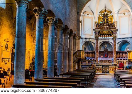 Interior Of Cathedral Of Saint Juvenal In Narni, Umbria, Italy