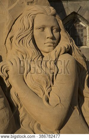 Saint-petersburg, Russia. 3 Juny 2016. Sand Sculpture In Peter And Paul Fortress In Saint-petersburg