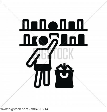Black Solid Icon For Select-goods Select Goods Preference Pick Rack Clientele Shopping-mall Accessor