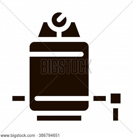 Water Filtering Treatment Device Vector Sign Icon . Healthy Water Treatment Pictogram. Recycling Env