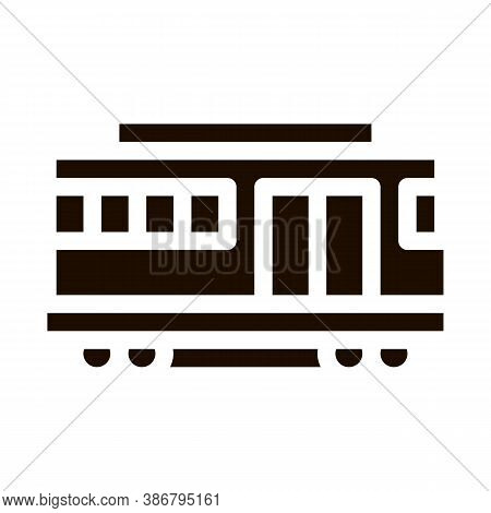 Public Transport Cable Car Vector Icon. Cable Car Railway Machine, Urban Passenger Transport Pictogr
