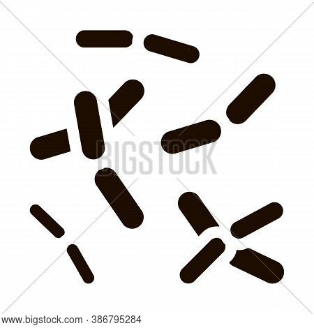 Biology Micro Bacteria Vector Sign Icon. Unhealthy Organism Bacteria Pandemic Pictogram. Chemical Mi