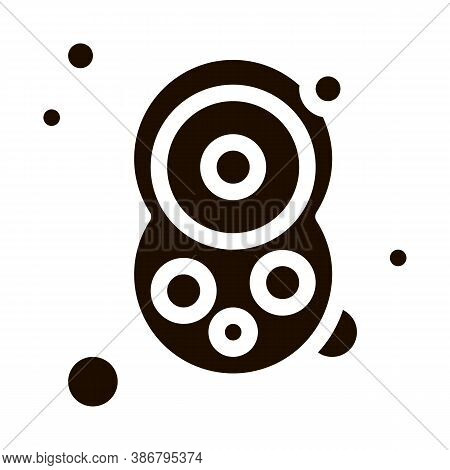 Positive Bacterium Vector Sign Icon. Healthy Organism Bacteria Pictogram. Chemical Microbe Type Infe