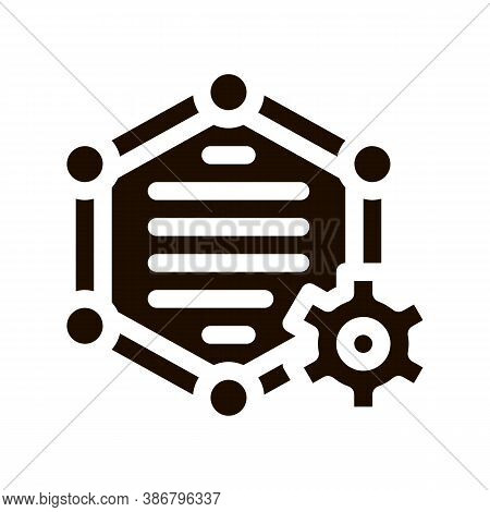 Artificial Graphene Technology Vector Sign Icon . Artificial Intelligence Graphene Technology Pictog