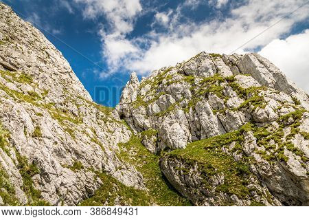 Hiking From The Mountain Station To The Top Of The Mountain Called Wendelstein In Bavaria, Germany A