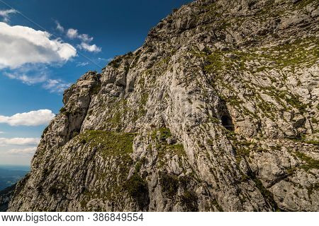 Hiking From The Mountain Station To The Top Of The Mountain Called Wendelstein In Bavaria, Germany A