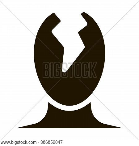 Head Split Pain Man Silhouette Headache Glyph Icon . Tension And Cluster Headache, Migraine And Stre
