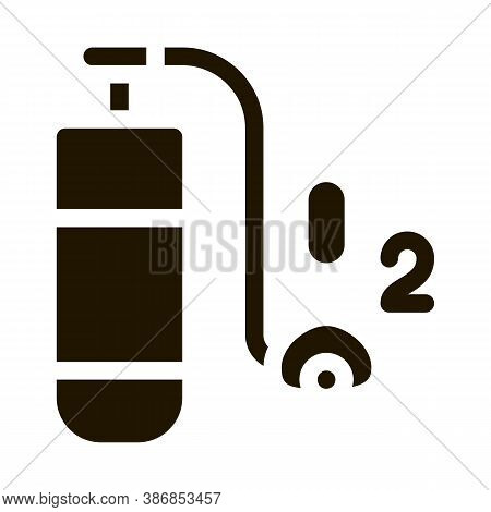 Oxygen Cylinder Alpinism Equipment Glyph Icon . Compass, Mountain Direction And Burner Mountaineerin