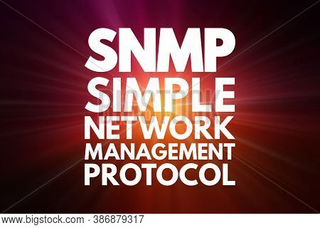 Snmp - Simple Network Management Protocol Acronym, Technology Concept Background