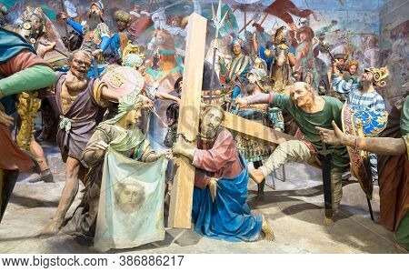 Varallo, Italy - June 2020: The Sacro Monte At Varallo Comprises 45 Chapels Inserted Into The Large 