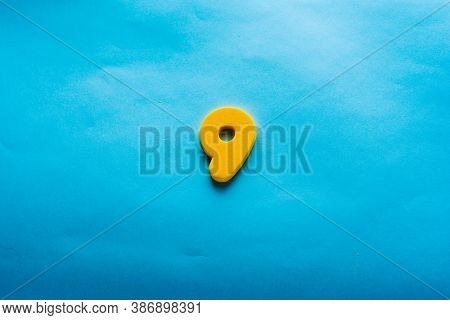 9 Years Old Celebrating Classic Logo. Colored Happy Anniversary 9 Th Template Yellow Numbers. Greeti