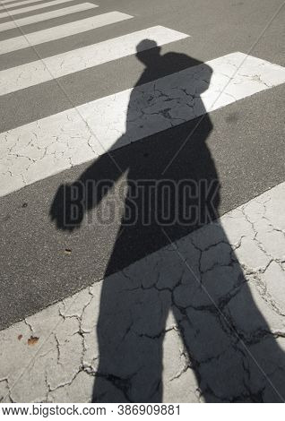 Crosswalk For Pedestrians On The Street