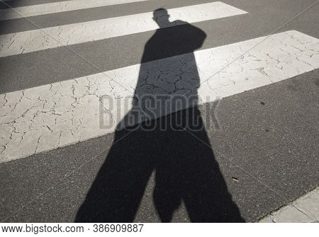 Crosswalk For Pedestrians On The Street