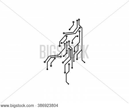 Circuit Board Line Concept Design Illustration