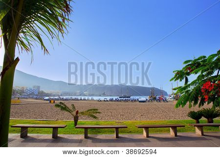 Los Cristianos stranden Arona Teneriffa Södra på Kanarieöarna