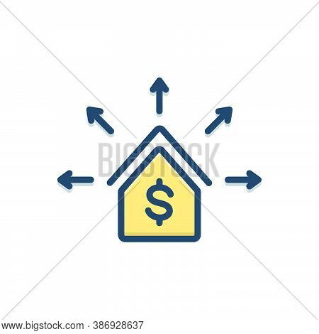 Color Illustration Icon For Liabilities Liability Certified Mortgage Property House
