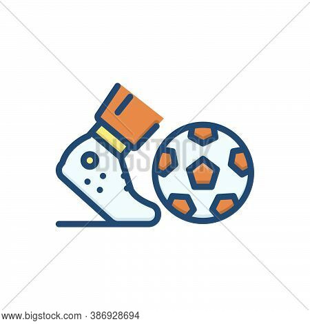 Color Illustration Icon For Kickball Activity Game Football Sport Kick