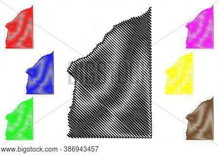 Fountain County, Indiana (u.s. County, United States Of America, Usa, U.s., Us) Map Vector Illustrat