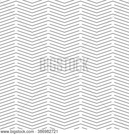 Zigzag Lines. Jagged Stripes. Seamless Surface Pattern Design With Triangular Waves Ornament. Repeat