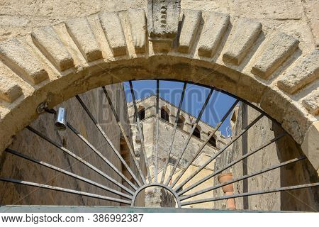Detail Of The Old Center At Matera On Italy