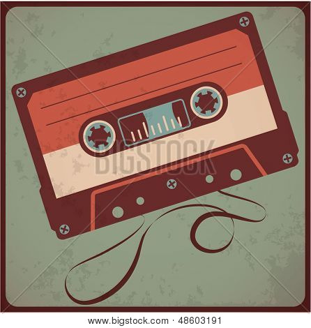 Cassetto audio. Vector.