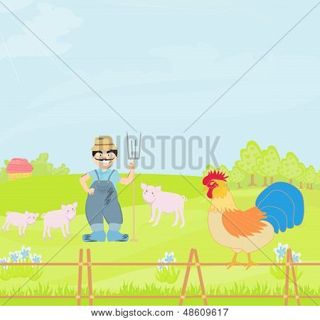 Personnage de dessin animé Farmer