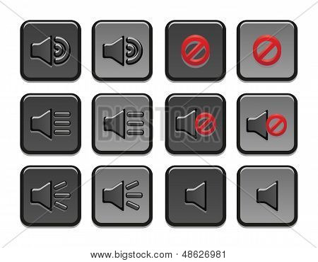 Zestaw ikon głośności