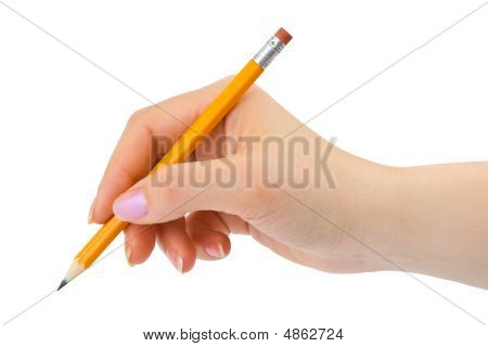 Crayon à la main