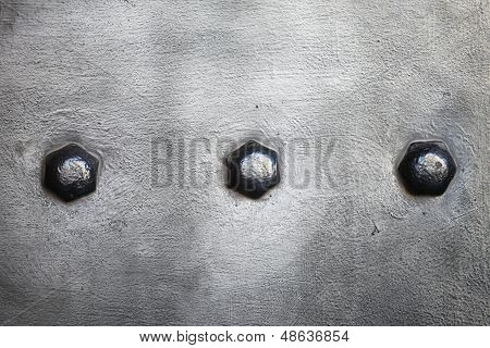 Black Metal Plate Or Armour Texture With Rivets