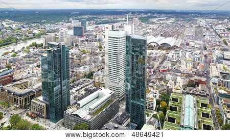 Panorama of Frankfurt am Main, Germany.