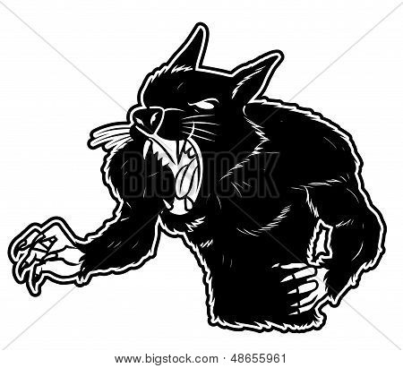 black and white clipart were wolf
