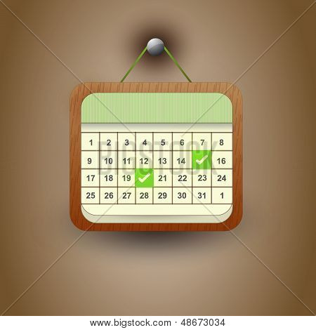 User interface calendar