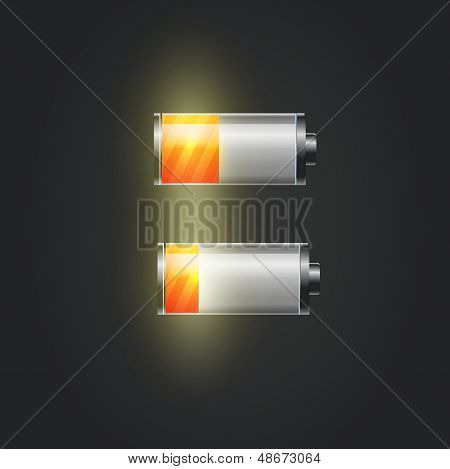 User interface battery charge level indicator