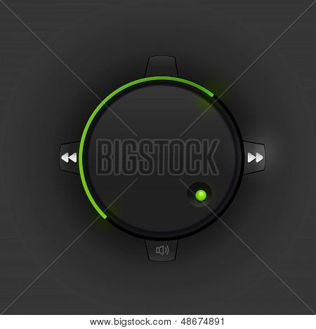 User interface scanning element for media player