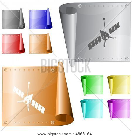 Avaruusalus. Vector metallipintaa.