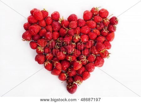 Strawberries. heart