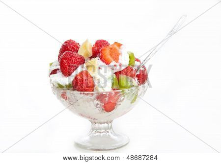 Jordbær. Frugt. frugtsalat