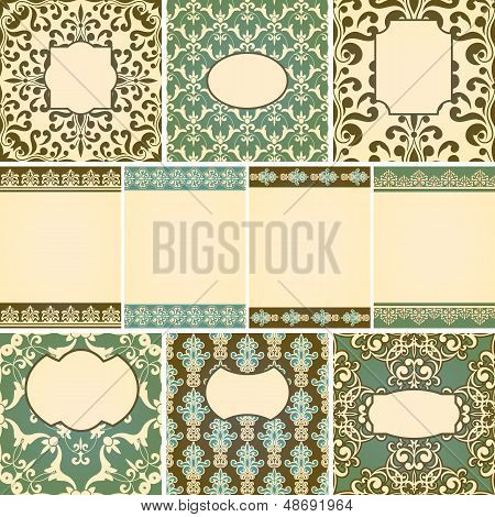 Vector Cards In Retro Style